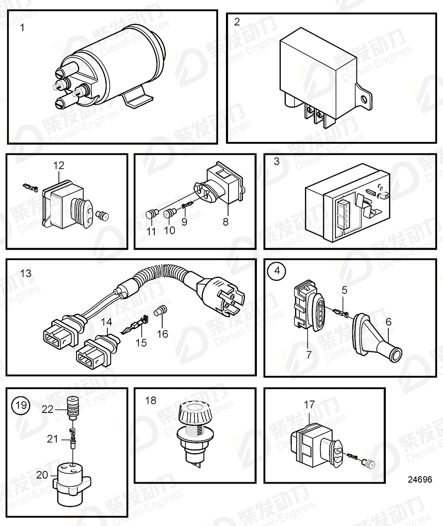 VOLVO Relay 20460351 Drawing